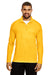 Team 365 TT31 Mens Zone Performance Moisture Wicking 1/4 Zip Sweatshirt Athletic Gold Model Front