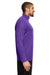 Team 365 TT31 Mens Zone Performance Moisture Wicking 1/4 Zip Sweatshirt Purple Model Side