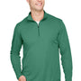 Team 365 Mens Zone Sonic Performance Moisture Wicking 1/4 Zip Sweatshirt - Heather Forest Green