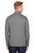 Team 365 TT31H Mens Zone Sonic Performance Moisture Wicking 1/4 Zip Sweatshirt Heather Dark Grey Model Back