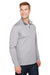 Team 365 TT31H Mens Zone Sonic Performance Moisture Wicking 1/4 Zip Sweatshirt Heather Grey Model 3q