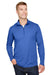 Team 365 TT31H Mens Zone Sonic Performance Moisture Wicking 1/4 Zip Sweatshirt Heather Royal Blue Model Front