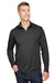 Team 365 TT31H Mens Zone Sonic Performance Moisture Wicking 1/4 Zip Sweatshirt Heather Black Model Front