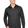 Team 365 Mens Zone Sonic Performance Moisture Wicking 1/4 Zip Sweatshirt - Heather Black