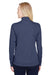 Team 365 TT31HW Womens Zone Sonic Performance Moisture Wicking 1/4 Zip Sweatshirt Heather Dark Navy Blue Model Back