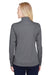 Team 365 TT31HW Womens Zone Sonic Performance Moisture Wicking 1/4 Zip Sweatshirt Heather Dark Grey Model Back