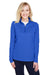 Team 365 TT31HW Womens Zone Sonic Performance Moisture Wicking 1/4 Zip Sweatshirt Heather Royal Blue Model Front