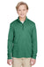 Team 365 TT31HY Youth Zone Sonic Performance Moisture Wicking 1/4 Zip Sweatshirt Heather Forest Green Model Front