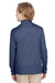 Team 365 TT31HY Youth Zone Sonic Performance Moisture Wicking 1/4 Zip Sweatshirt Heather Dark Navy Blue Model Back