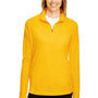 Team 365 Womens Zone Performance Moisture Wicking 1/4 Zip Sweatshirt - Athletic Gold