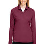 Team 365 Womens Zone Performance Moisture Wicking 1/4 Zip Sweatshirt - Maroon