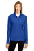 Team 365 TT31W Womens Zone Performance Moisture Wicking 1/4 Zip Sweatshirt Royal Blue Model Front