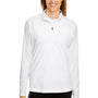 Team 365 Womens Zone Performance Moisture Wicking 1/4 Zip Sweatshirt - White