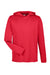 Team 365 TT41 Mens Zone Performance Moisture Wicking Long Sleeve Hooded T-Shirt Hoodie Red Flat Front