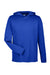 Team 365 TT41 Mens Zone Performance Moisture Wicking Long Sleeve Hooded T-Shirt Hoodie Royal Blue Flat Front