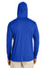 Team 365 TT41 Mens Zone Performance Moisture Wicking Long Sleeve Hooded T-Shirt Hoodie Royal Blue Model Back