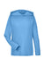 Team 365 TT41Y Youth Zone Performance Moisture Wicking Long Sleeve Hooded T-Shirt Hoodie Light Blue Flat Front