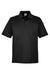 Team 365 TT51 Mens Zone Performance Moisture Wicking Short Sleeve Polo Shirt Black Flat Front