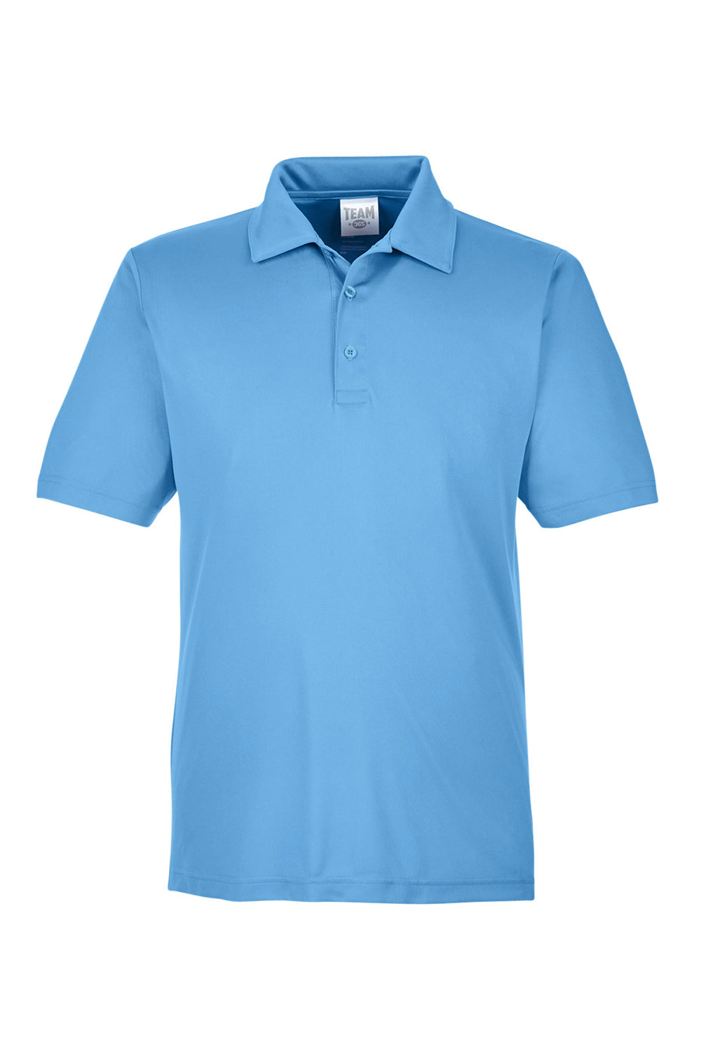 Team 365 TT51 Mens Zone Performance Moisture Wicking Short Sleeve Polo Shirt Light Blue Flat Front