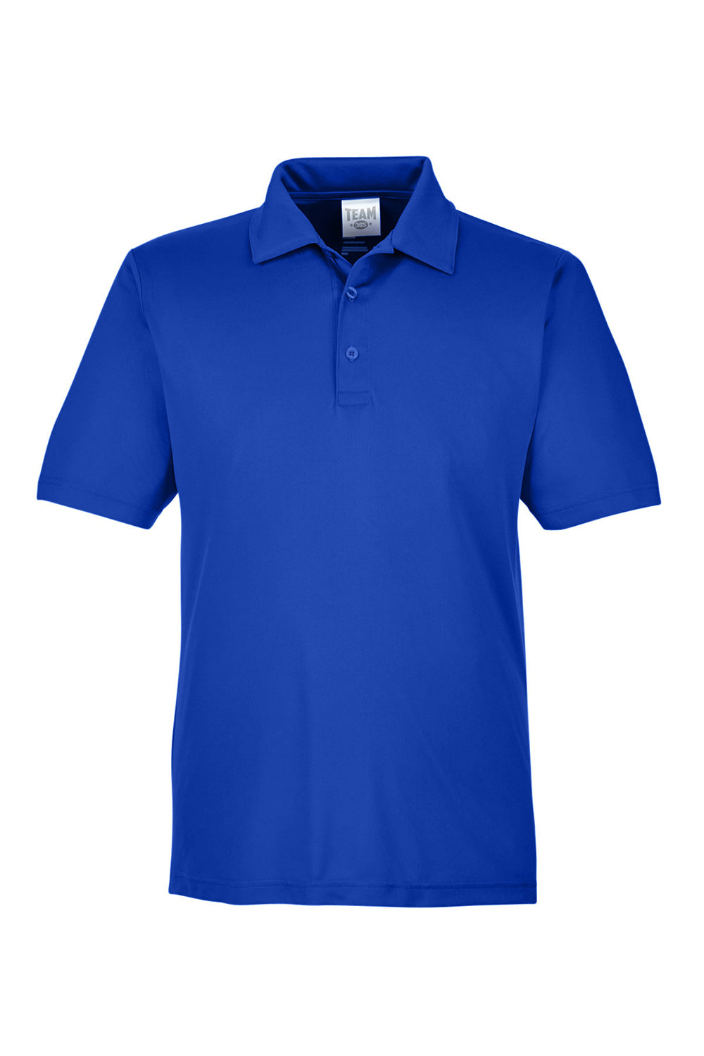 Team 365 TT51 Mens Zone Performance Moisture Wicking Short Sleeve Polo Shirt Royal Blue Flat Front