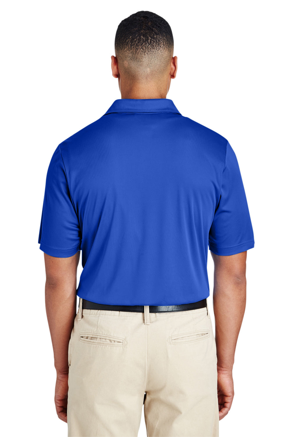 Team 365 TT51 Mens Zone Performance Moisture Wicking Short Sleeve Polo Shirt Royal Blue Model Back