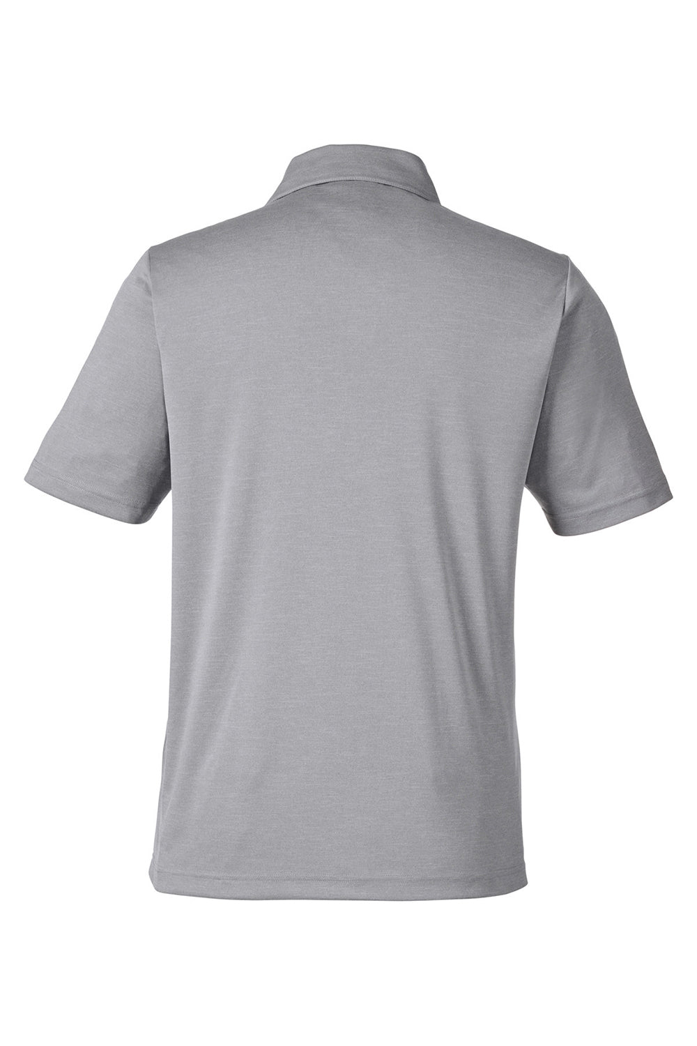 Team 365 TT51H Mens Zone Sonic Moisture Wicking Short Sleeve Polo Shirt Heather Grey Flat Back