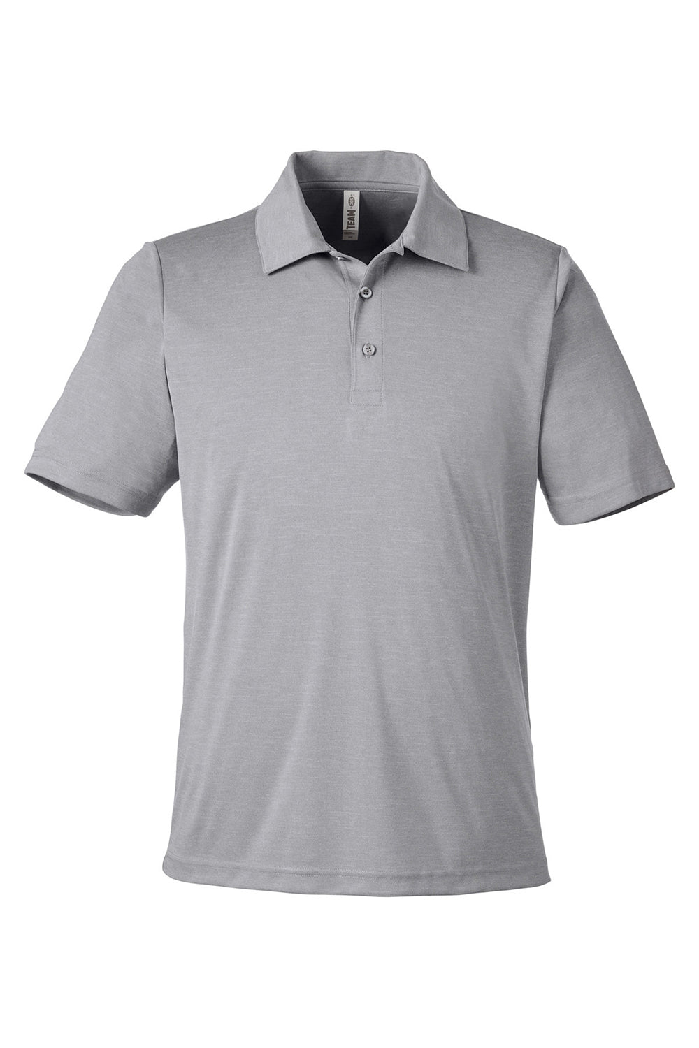 Team 365 TT51H Mens Zone Sonic Moisture Wicking Short Sleeve Polo Shirt Heather Grey Flat Front