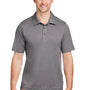 Team 365 Mens Zone Sonic Moisture Wicking Short Sleeve Polo Shirt - Heather Dark Grey