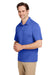 Team 365 TT51H Mens Zone Sonic Moisture Wicking Short Sleeve Polo Shirt Heather Royal Blue Model 3q