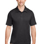 Team 365 Mens Zone Sonic Moisture Wicking Short Sleeve Polo Shirt - Heather Black