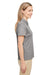 Team 365 TT51HW Womens Zone Sonic Moisture Wicking Short Sleeve Polo Shirt Heather Grey Model Side