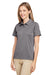 Team 365 TT51HW Womens Zone Sonic Moisture Wicking Short Sleeve Polo Shirt Heather Dark Grey Model 3q