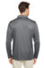 Team 365 TT51L Mens Zone Sonic Moisture Wicking Long Sleeve Polo Shirt Graphite Grey Model Back