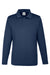 Team 365 TT51L Mens Zone Sonic Moisture Wicking Long Sleeve Polo Shirt Dark Navy Blue Flat Front