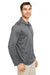 Team 365 TT51L Mens Zone Sonic Moisture Wicking Long Sleeve Polo Shirt Graphite Grey Model 3q