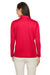 Team 365 TT51LW Womens Zone Sonic Moisture Wicking Long Sleeve Polo Shirt Red Model Back