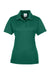 Team 365 TT51W Womens Zone Performance Moisture Wicking Short Sleeve Polo Shirt Forest Green Flat Front