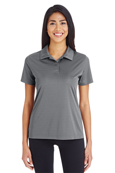 Team 365 TT51W Womens Zone Performance Moisture Wicking Short Sleeve Polo Shirt Graphite Grey Model Front