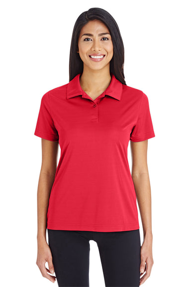 Team 365 TT51W Womens Zone Performance Moisture Wicking Short Sleeve Polo Shirt Red Model Front