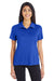 Team 365 TT51W Womens Zone Performance Moisture Wicking Short Sleeve Polo Shirt Royal Blue Model Front