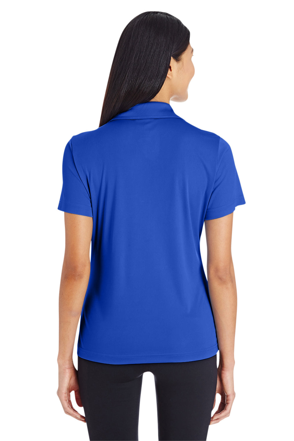 Team 365 TT51W Womens Zone Performance Moisture Wicking Short Sleeve Polo Shirt Royal Blue Model Back