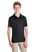 Team 365 TT51Y Youth Zone Performance Moisture Wicking Short Sleeve Polo Shirt Black Model Front