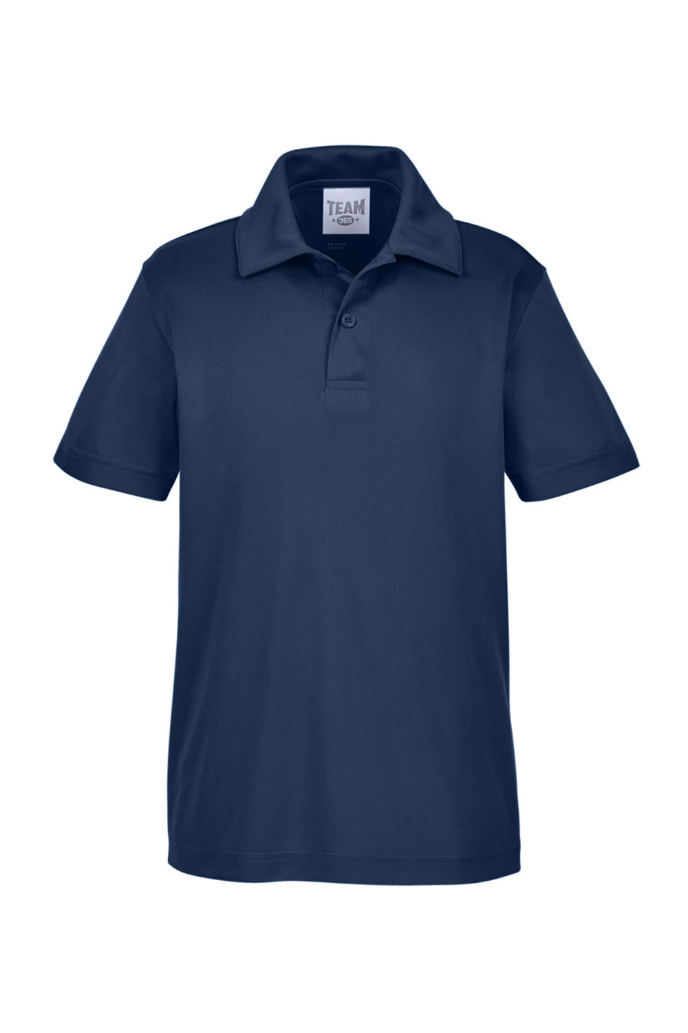 Team 365 TT51Y Youth Zone Performance Moisture Wicking Short Sleeve Polo Shirt Dark Navy Blue Flat Front