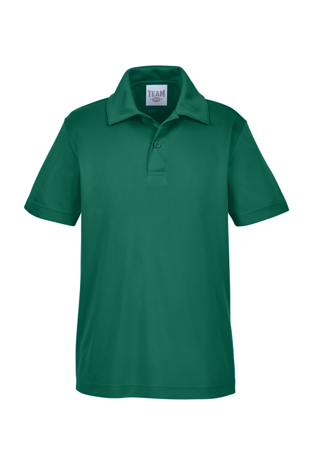 Team 365 TT51Y Youth Zone Performance Moisture Wicking Short Sleeve Polo Shirt Forest Green Flat Front