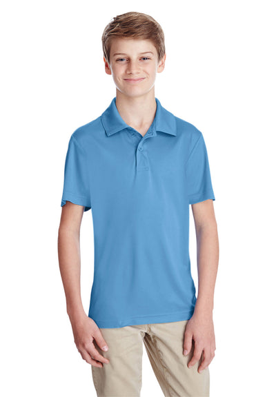 Team 365 TT51Y Youth Zone Performance Moisture Wicking Short Sleeve Polo Shirt Light Blue Model Front