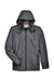 Team 365 TT70 Mens Conquest Wind & Water Resistant Full Zip Hooded Jacket Graphite Grey Flat Front