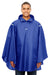 Team 365 TT71 Mens Zone Protect Water Resistant Hooded Packable Hooded Poncho Royal Blue Model Front