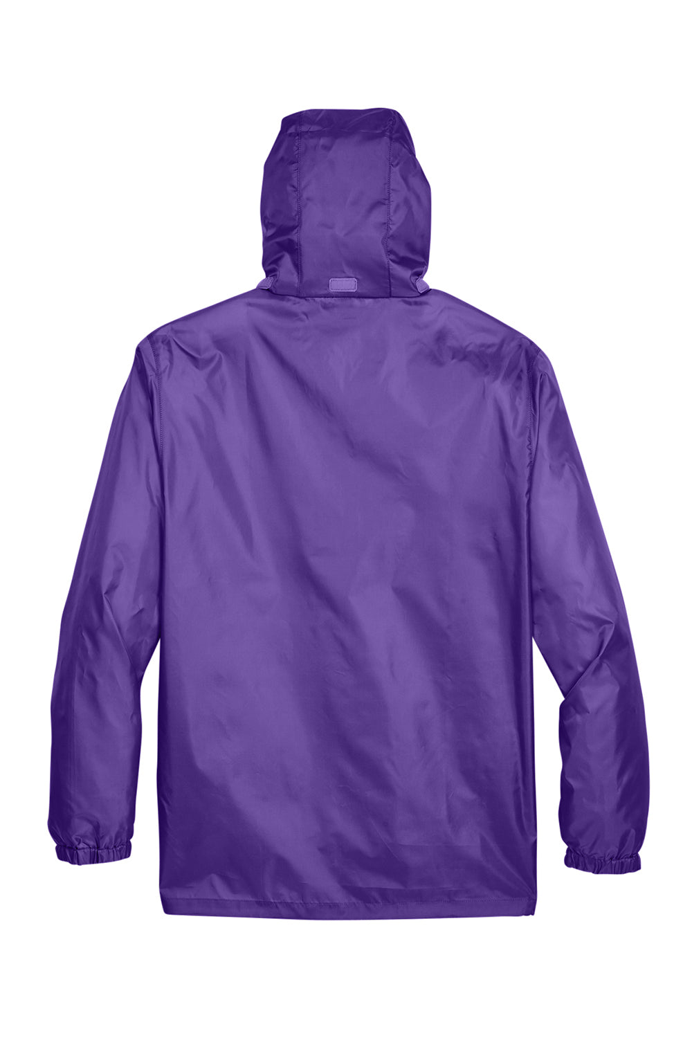 Team 365 TT73 Mens Zone Protect Water Resistant Full Zip Hooded Jacket Purple Flat Back