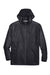 Team 365 TT73 Mens Zone Protect Water Resistant Full Zip Hooded Jacket Black Flat Front