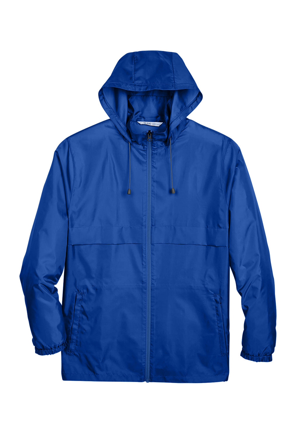 Team 365 TT73 Mens Zone Protect Water Resistant Full Zip Hooded Jacket Royal Blue Flat Front